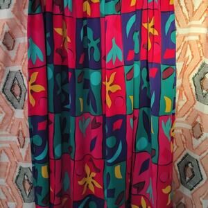 Chaus Vintage Maxi Skirt Retro Pattern 80s/90s size Large